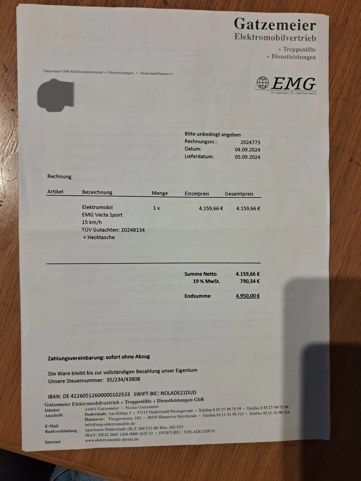 EMG EMG Rascal Vecta Sport, Foto 2 von 7, Zustand neuwertig